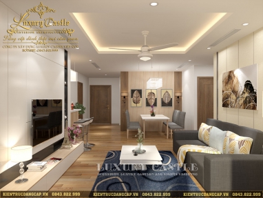 Mẫu nội thất chung cư 2 phòng ngủ hiện đại tiện nghi chỉ 200 triệu tại Hà Nội